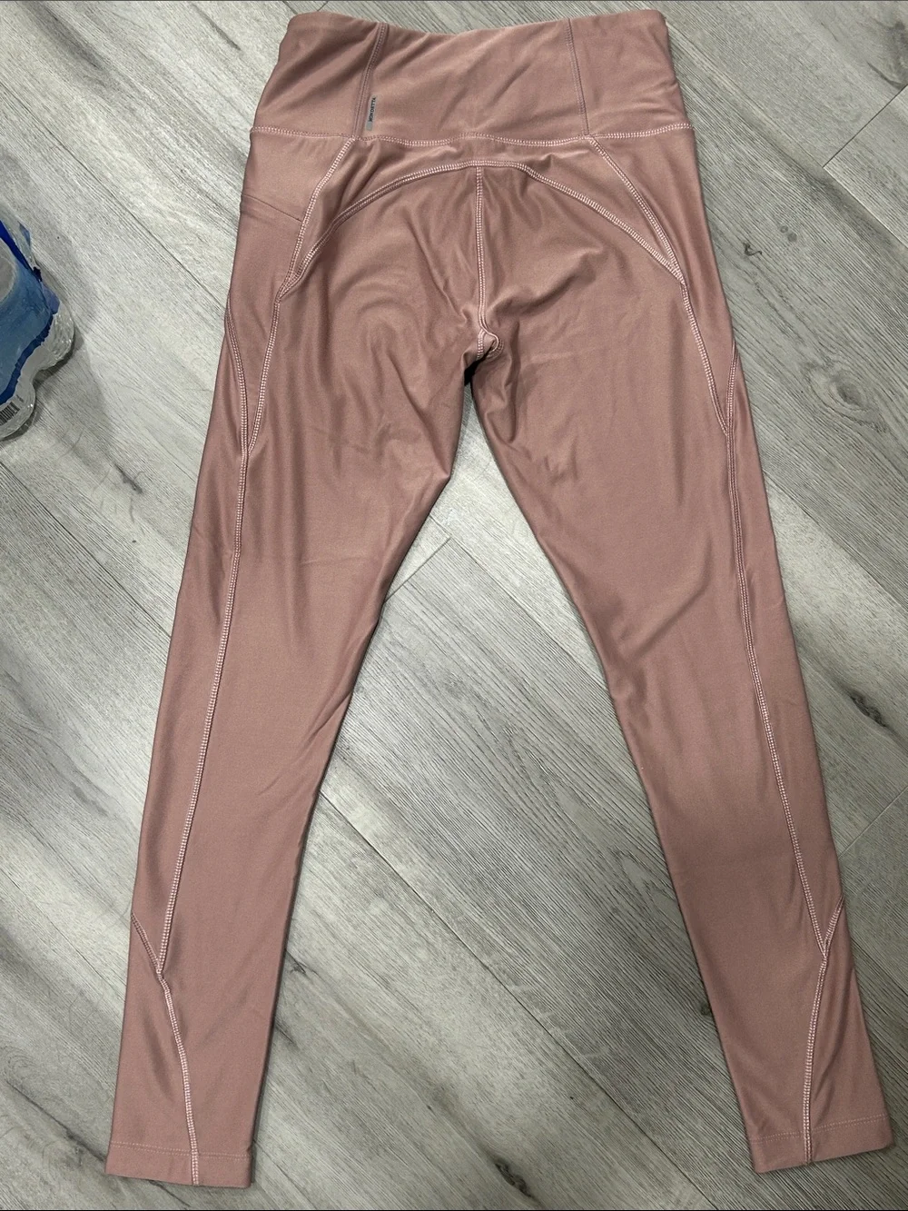 Mondetta Luxery Performance Mauve High-Waist Athletic Leggings Side Zip Pocket S